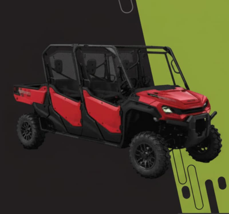a red UTV vehicle for the Best UTV Rentals in Puerto Viejo