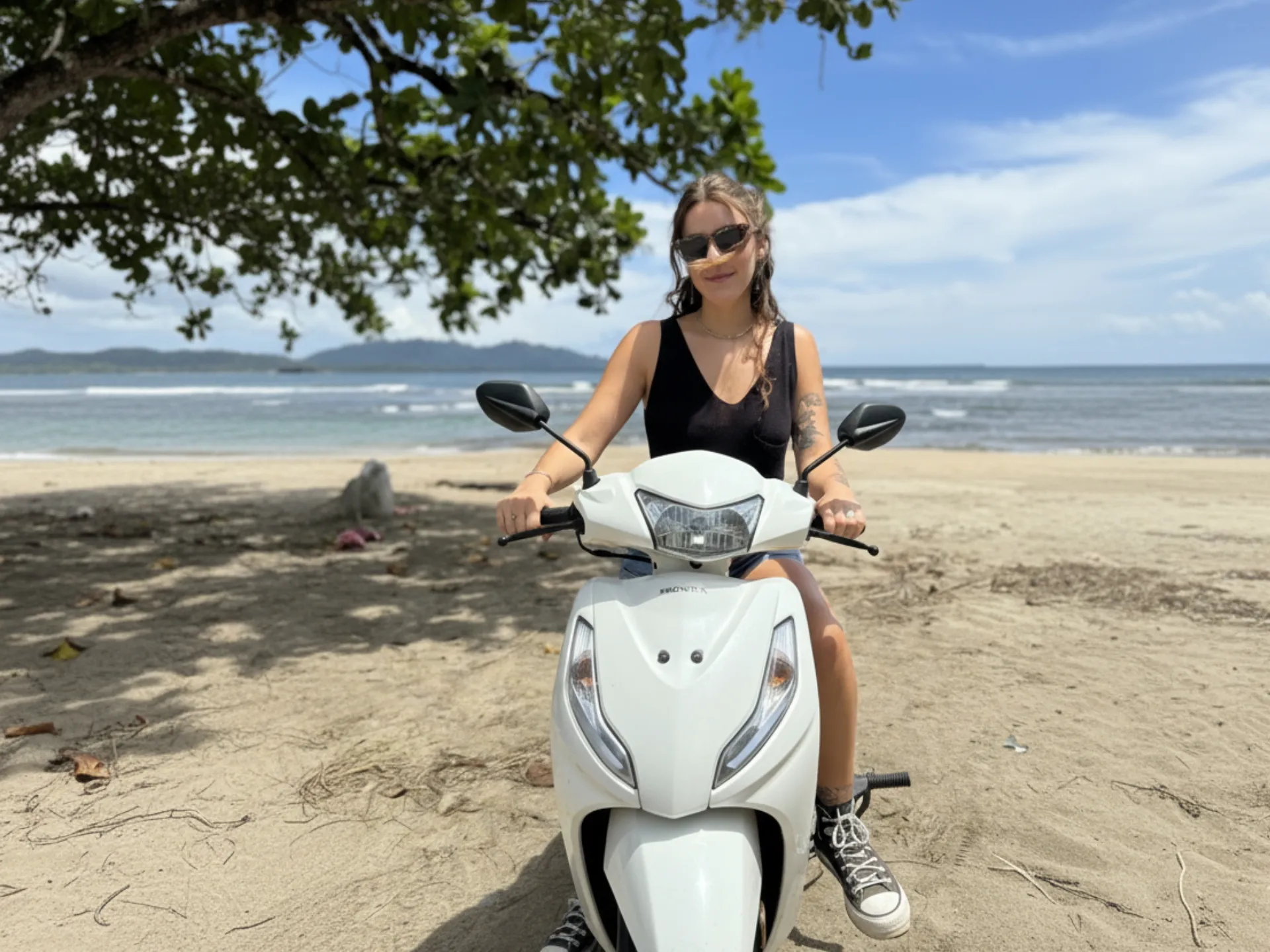 A Girl Riding a Honda Activa 125