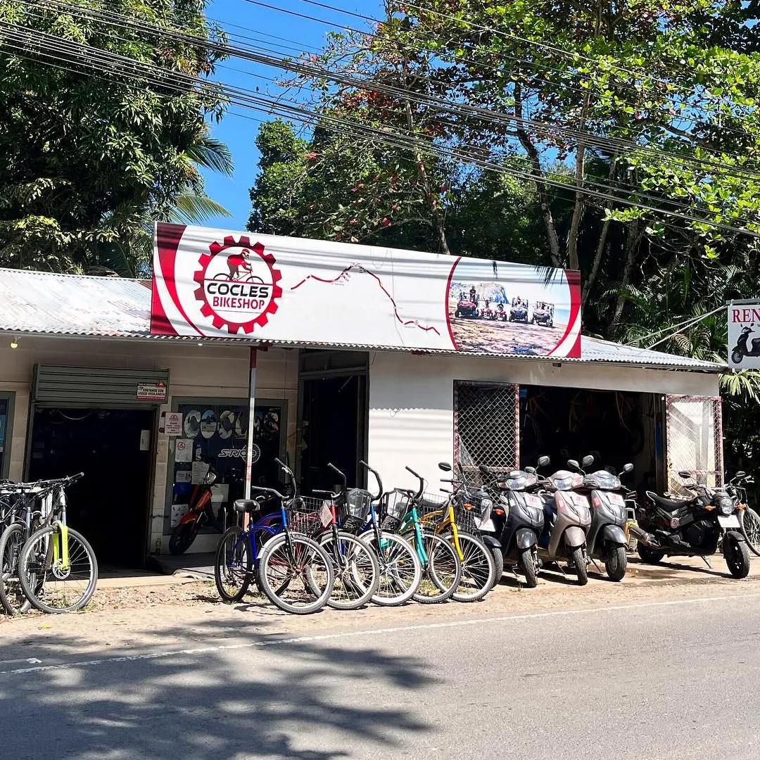 Bikeshop with bicycles and scooters
